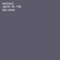 #5D5A6C - Mid Gray Color Image